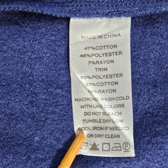 NWT Hill House The Teddy Zip Up Light Weight Jacket Sz. S Navy Blue - Picture 6 of 7